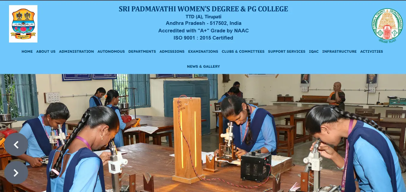 Sri Padmavathi Women's Degree & PG College Preview